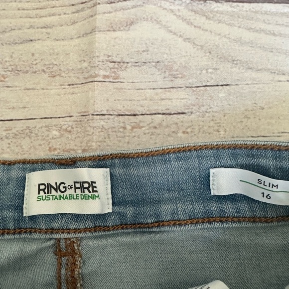 Boys Ring Of Fire Jean shorts 16 slim - Picture 2 of 3